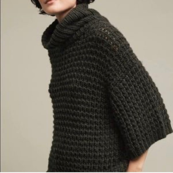 Anthropologie PLENTY BY Tracy Reese Green Alpaca Wool Blend Knit Sweater Small - Picture 1 of 16